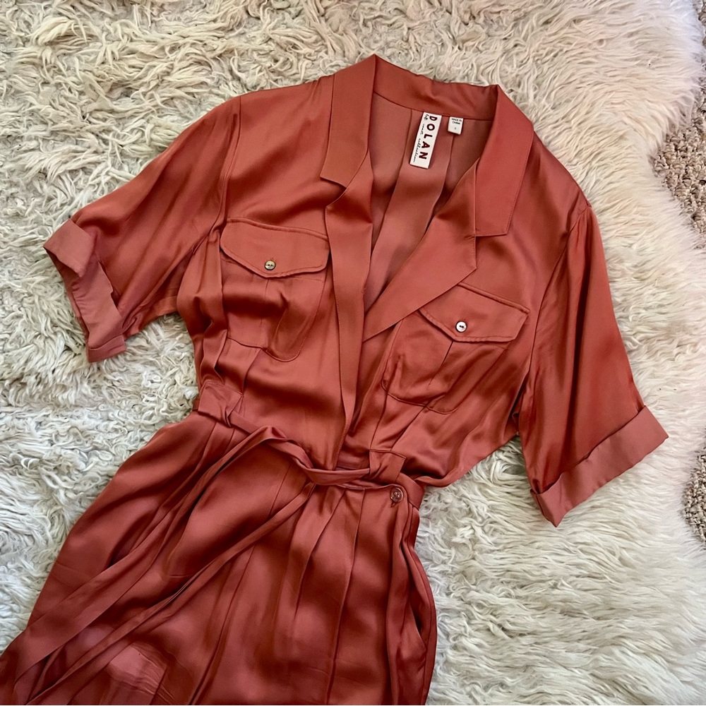 SOLD Silky Anthropologie Wrap Jumpsuit